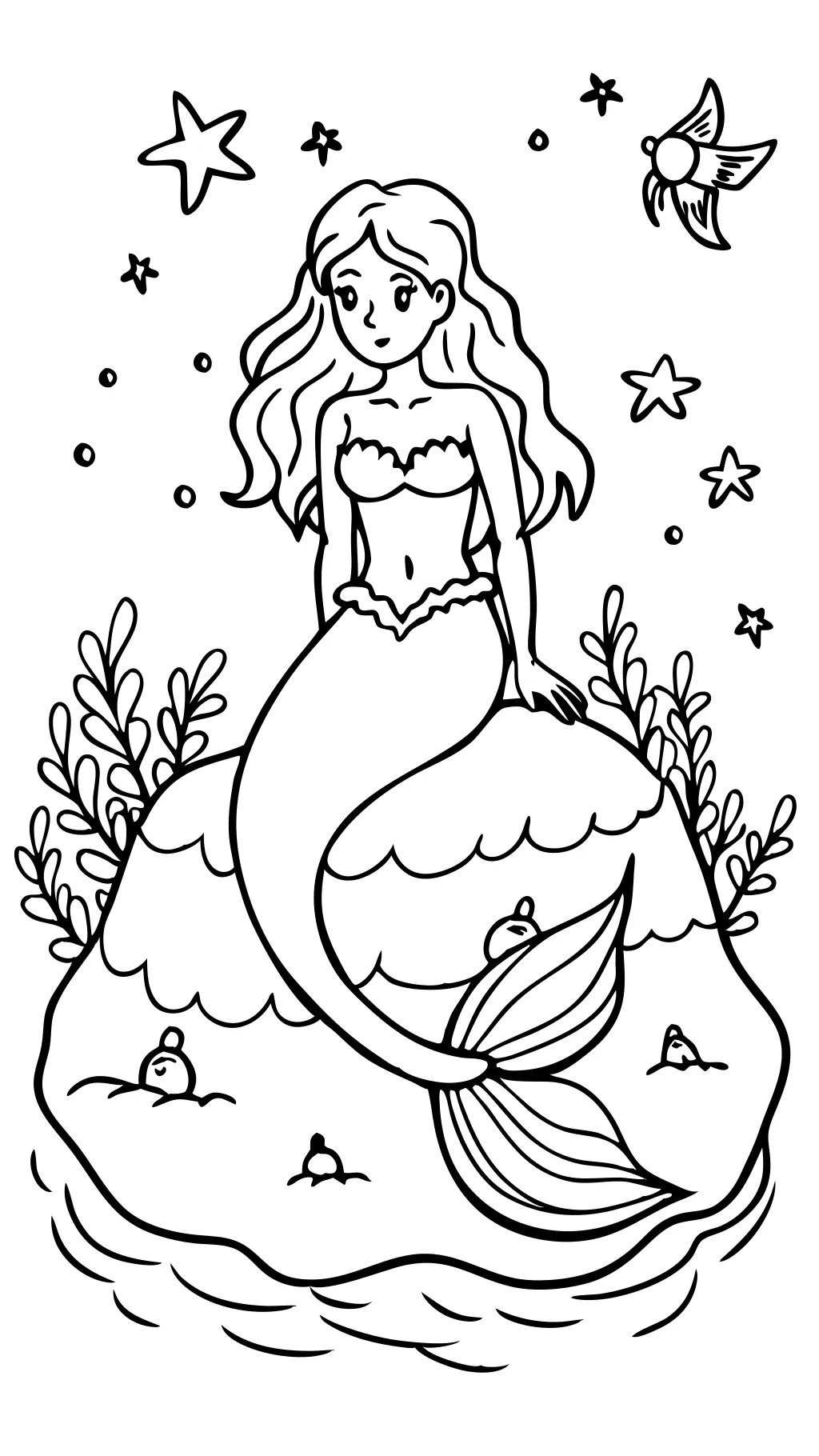 coloriage gratuit sirène